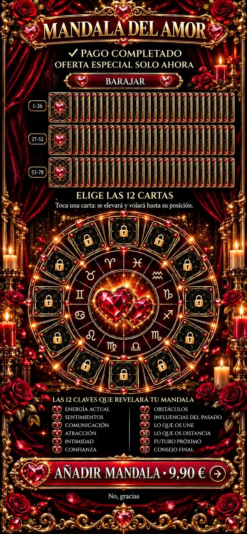 Mandala del Amor — 12 cartas