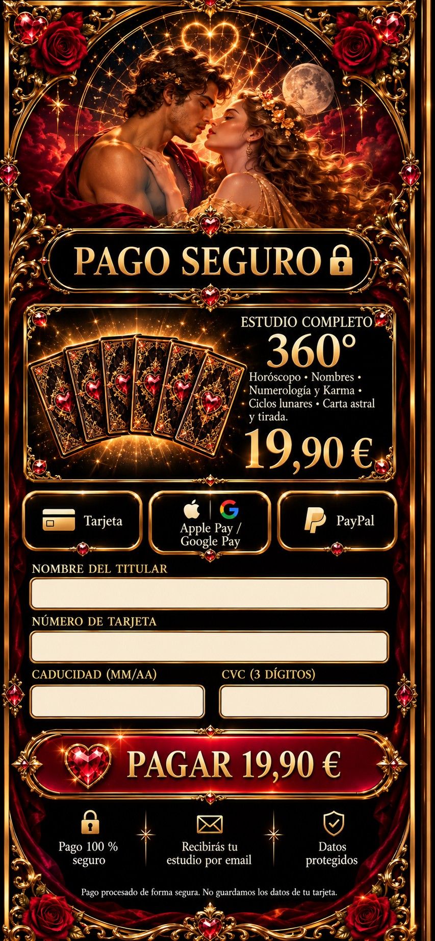 Pago seguro — Estudio completo 360° · 19,90 €